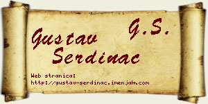 Gustav Serdinac vizit kartica